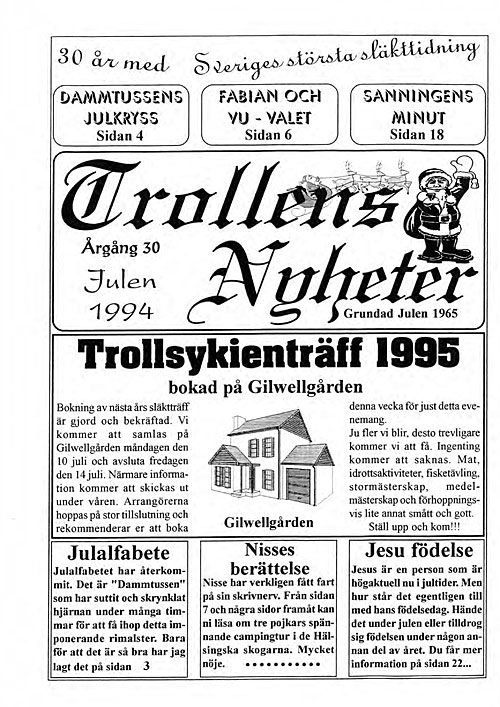 Trollens Nyheter, en familjepublikation Trollens Nyheter, en familjepublikation