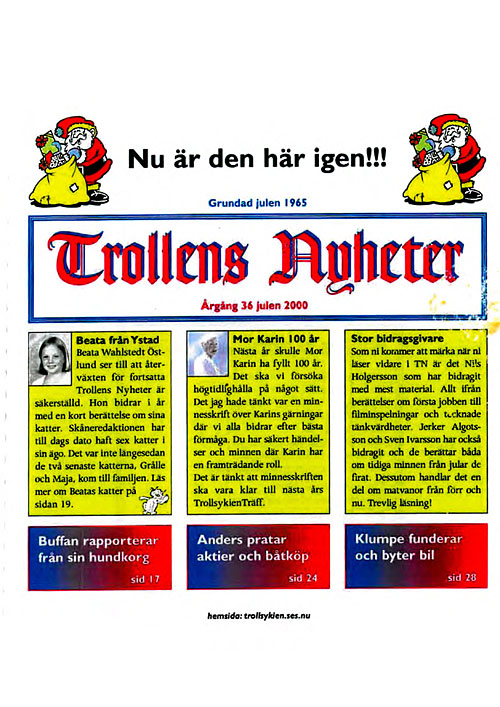 Trollens Nyheter, en familjepublikation Trollens Nyheter, en familjepublikation